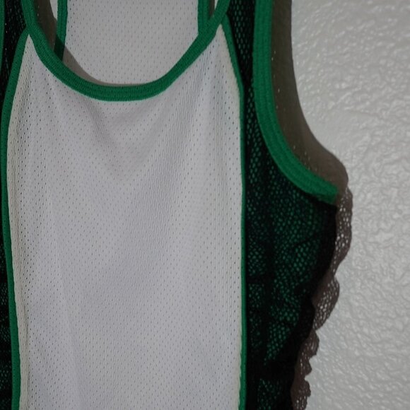 Vintage YTK Retro Baby Phat Racerback Jersey Green and White Medium EUC - Picture 5 of 7